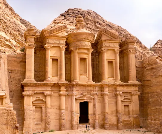 Stone cut architecture of Petra, Jordan